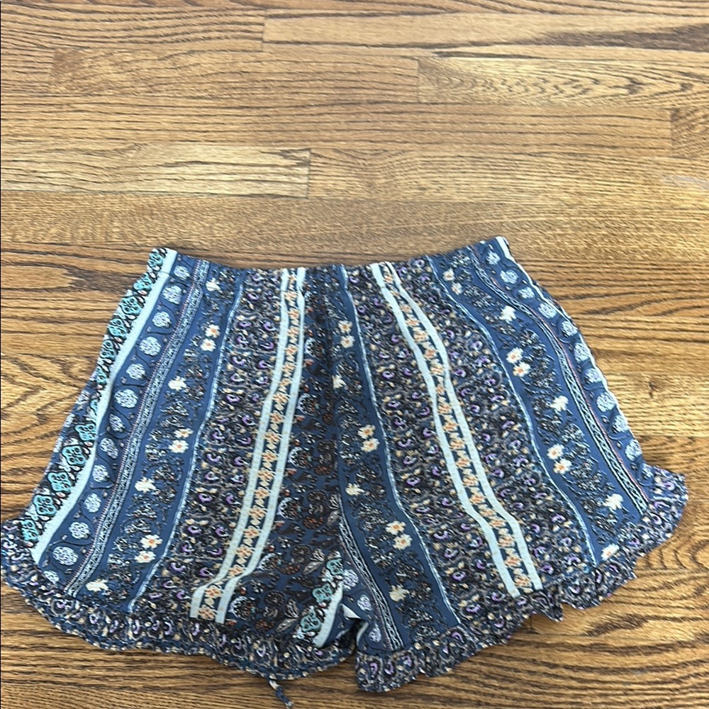 Soprano High Waist Navy Blue Bohemian Shorts - Picture 2 of 3